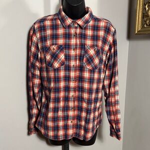 Gander Mountain Guide Series VINTAGE Large Flannel Plaid Shirt